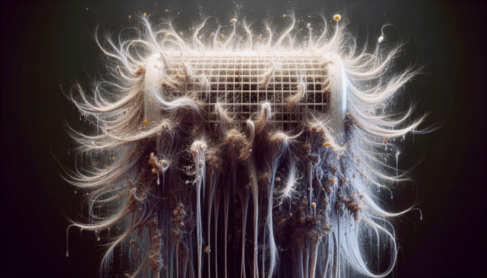 Exploring the Impact of Heaters on Hair Vitality: Hair strands drying and frizzing due to heater's low-humidity effect.