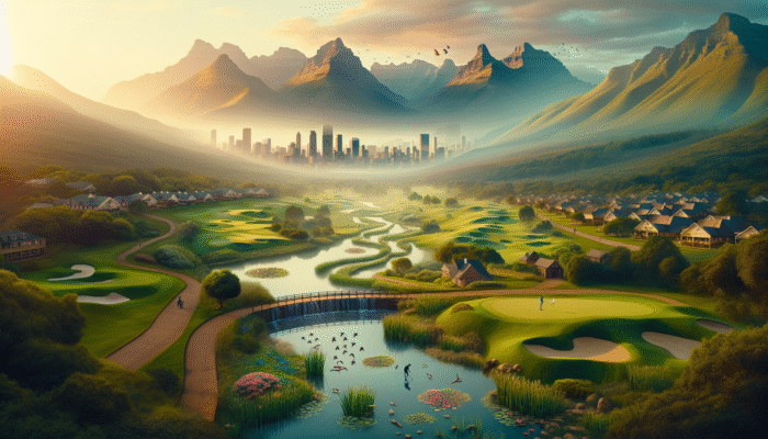 A serene golf course in East Rand, Gauteng, established in 1893, now a premier South African destination.