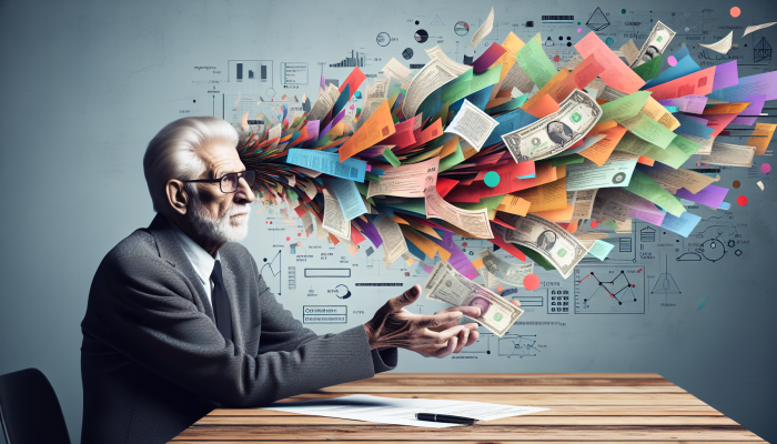 How Debt Consolidation Worked for Retirees: A Guide | DCL How Debt Consolidation Worked for Retirees: An elderly retiree consolidates multiple bills into one, symbolizing financial peace and simplicity.