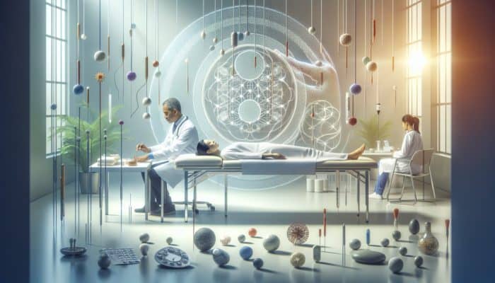 A tranquil NHS clinic offering integrated acupuncture with fertility treatments, symbolising a holistic approach to care.