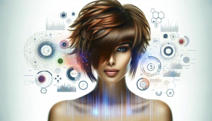 A vibrant woman with healthy, choppy layered hair in a laid-back shag cut, demonstrating styling and maintenance.